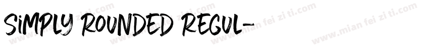 Simply Rounded Regul字体转换